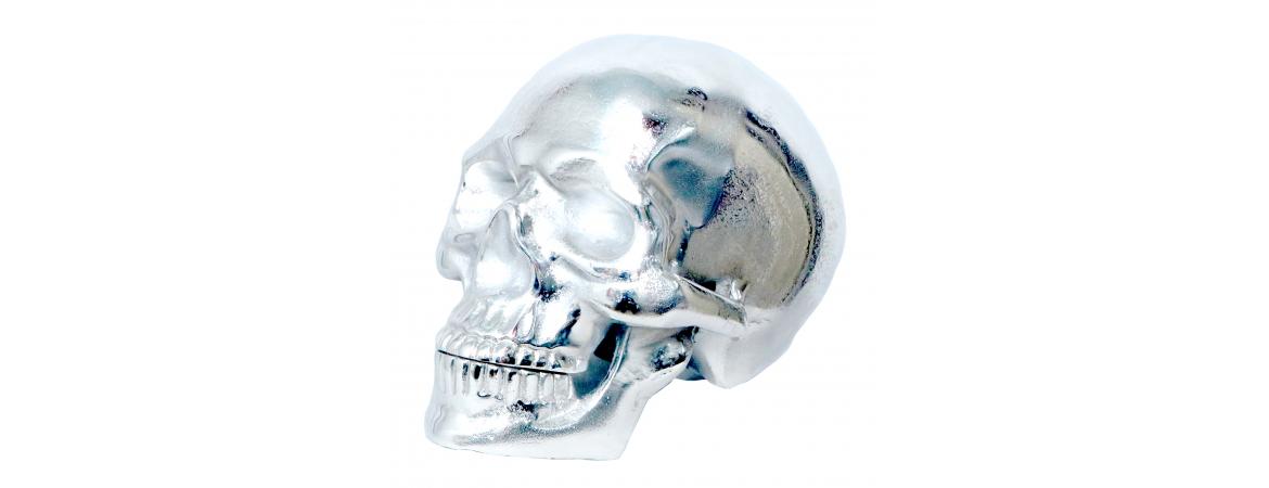 Giant Silver Skull H30cm W50cm