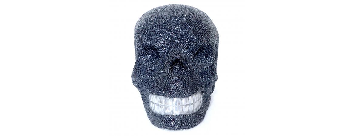 Giant Black Crystal Skull H30cm W50cm