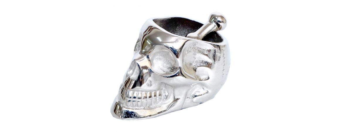 Silver Skull H19cm