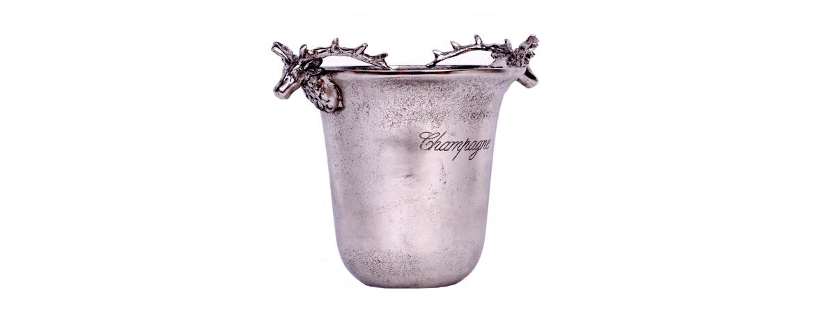 Large Rustic Wine/Champagne Cooler with Deer Handles