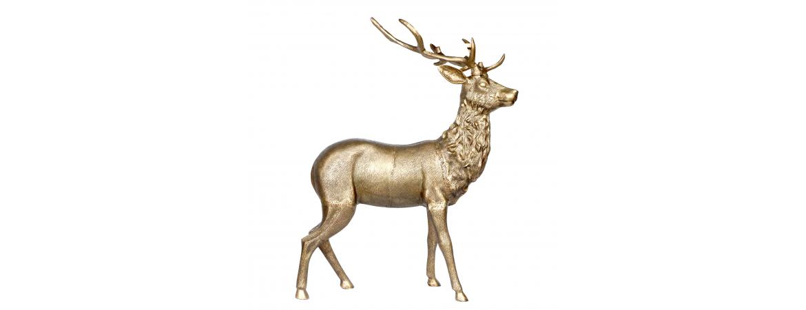 Deer Gold Antique H68cm