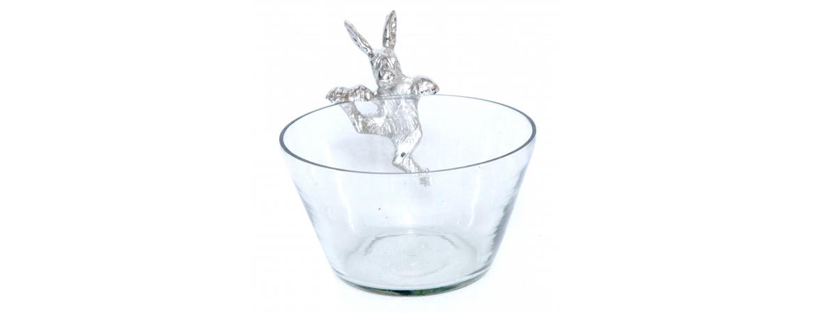 Glass Bowl with Bunny