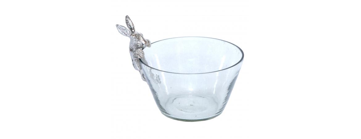 Glass Bowl with Bunny