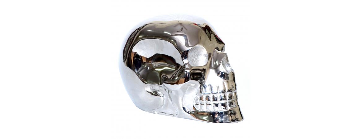 Silver Skull H17cm