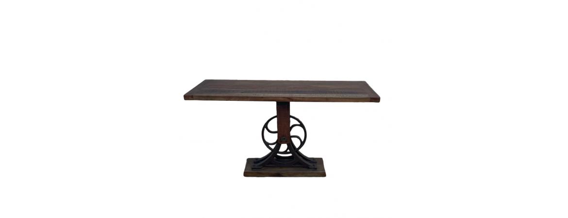 Reclaimed Wood & Metal Console Table