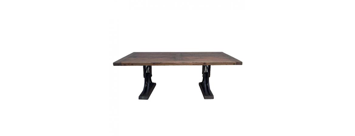 Reclaimed Wooden and Metal Dining Table