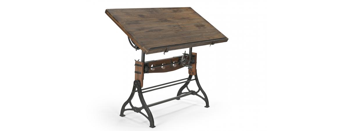 Adjustable Recylced Teak Drafting Table