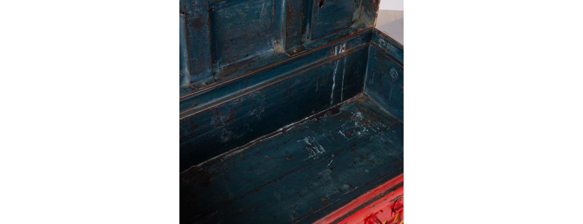 Hand Painted Circus Iron Trunk