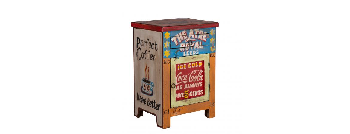 Hand Painted Vintage Cabinet