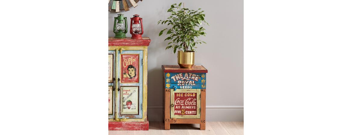 Hand Painted Vintage Cabinet