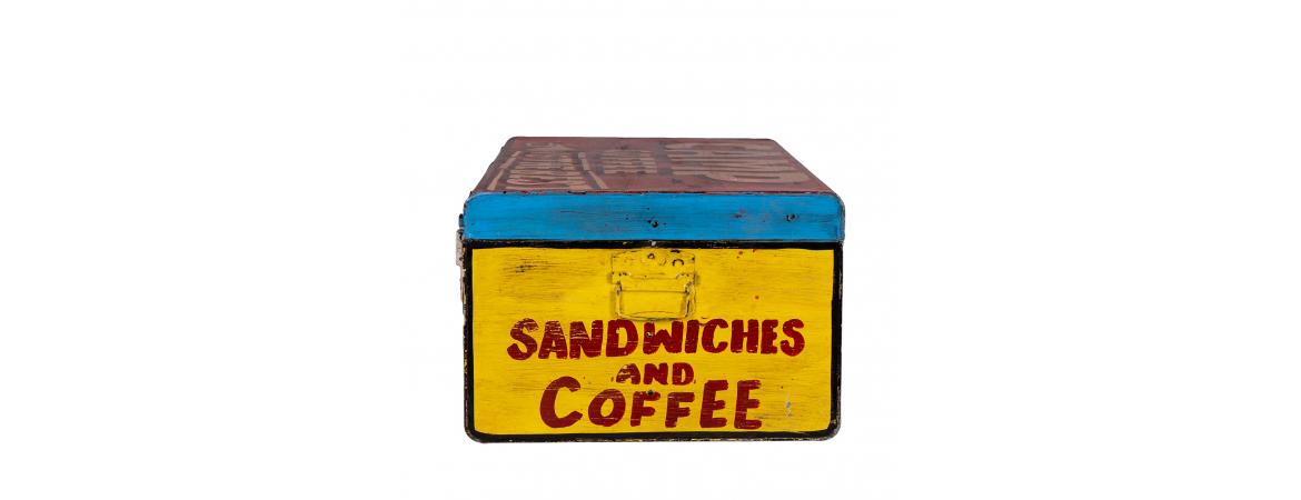 Hand Painted Iron Trunk Coffee