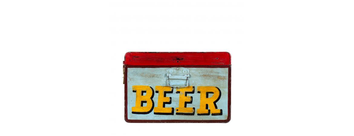 Hand Painted Iron Trunk Beer