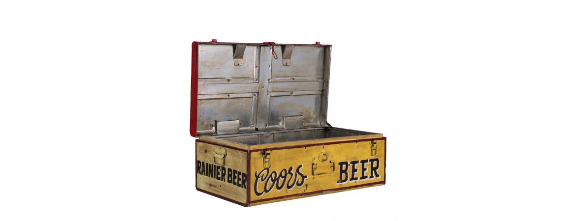 Hand Painted Iron Trunk Beer