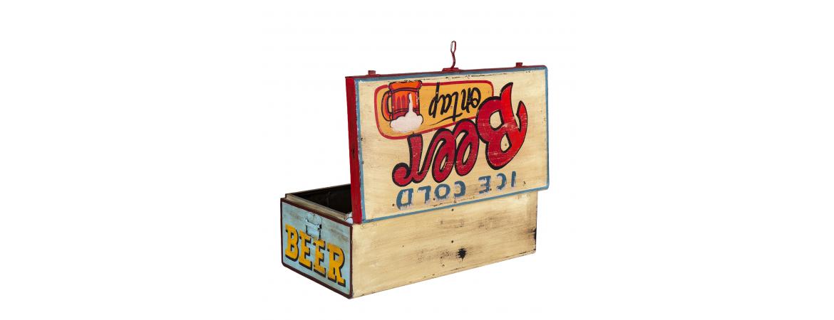 Hand Painted Iron Trunk Beer