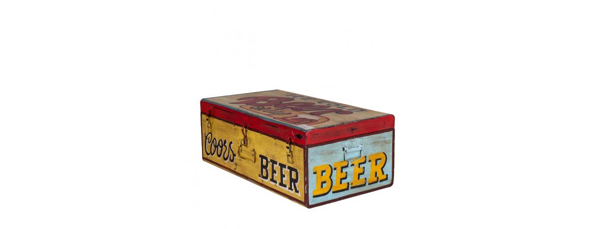 Hand Painted Iron Trunk Beer