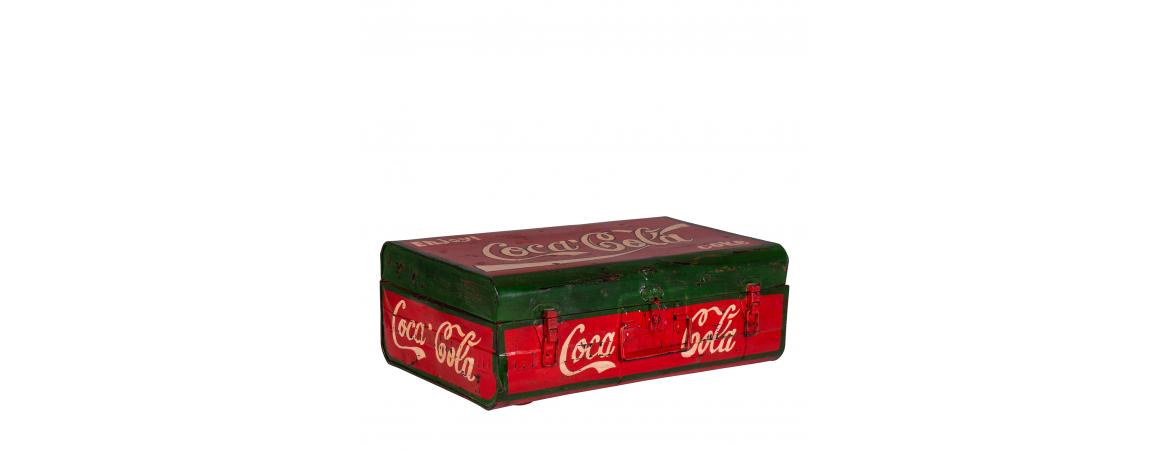 Hand Painted Iron Trunk Coca Cola