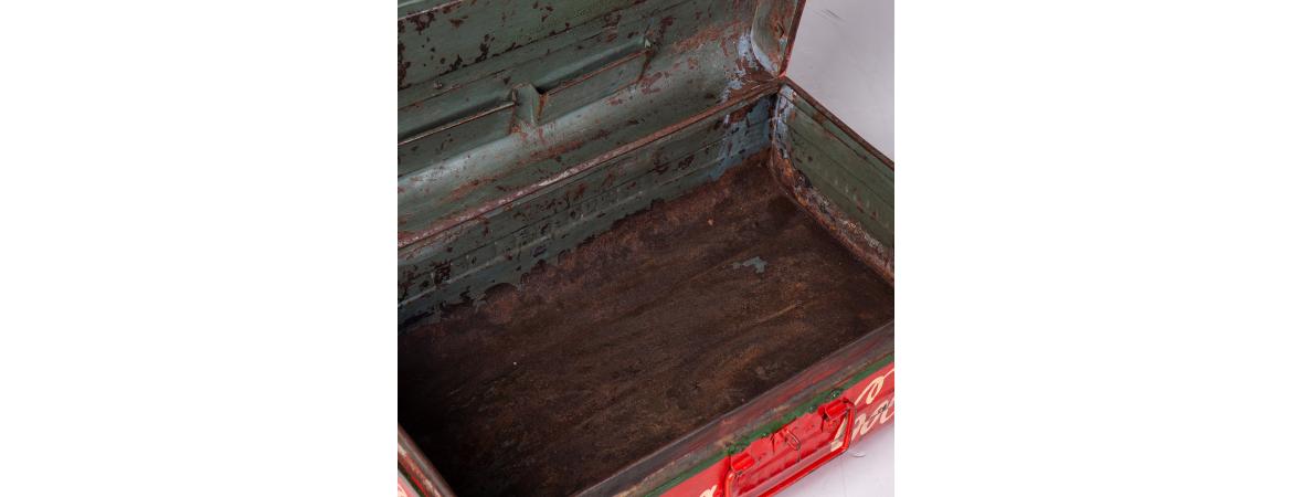 Hand Painted Iron Trunk Coca Cola