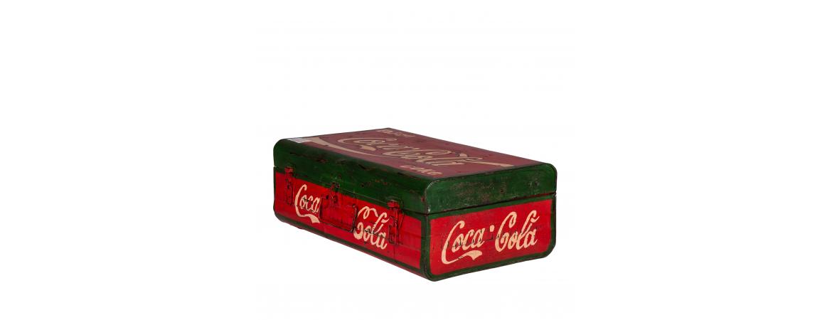 Hand Painted Iron Trunk Coca Cola