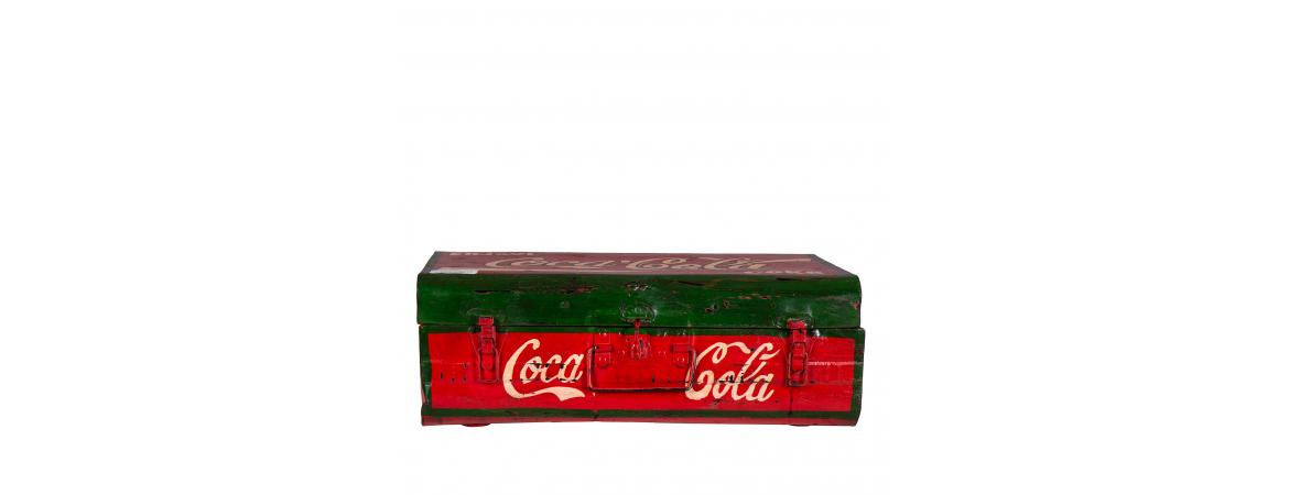 Hand Painted Iron Trunk Coca Cola