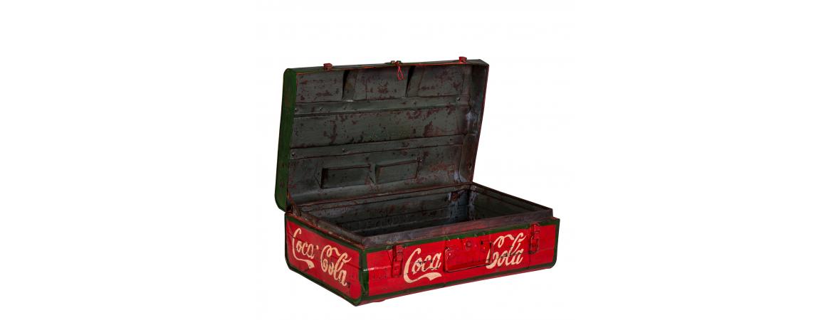 Hand Painted Iron Trunk Coca Cola