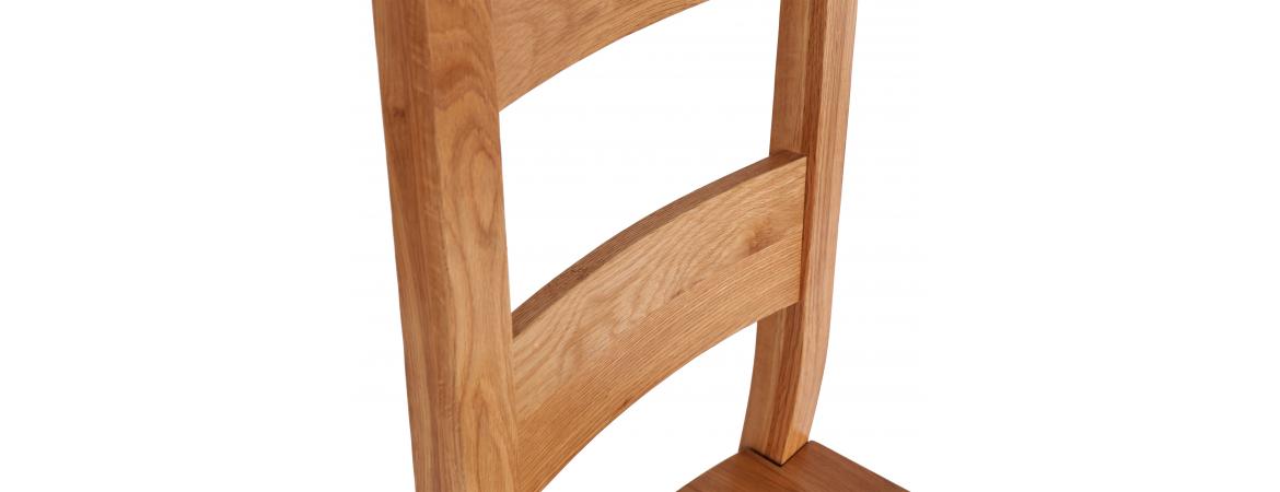 Horizontal Slats Dining Chair with Timber Seat