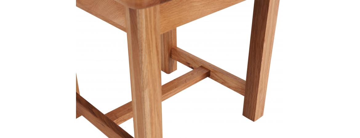 Horizontal Slats Dining Chair with Timber Seat