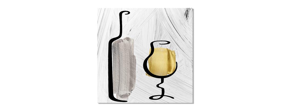 Brushstrokes Painted Wine Canvas Print