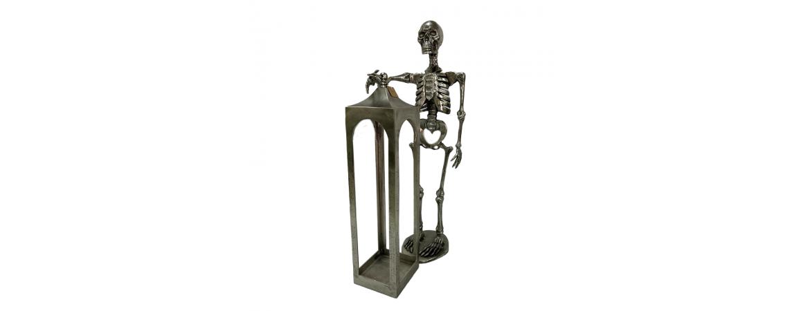 Skeleton with Lantern H120cm