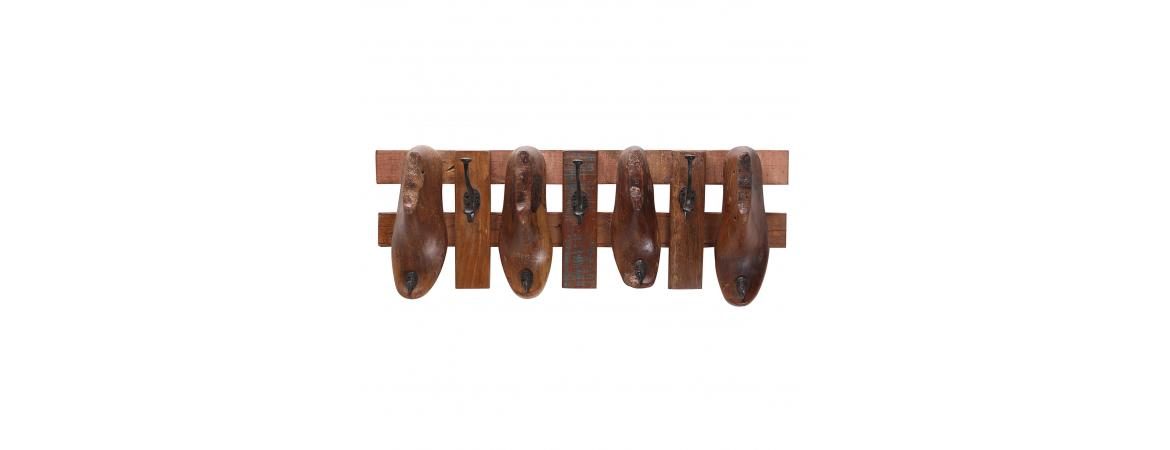 Coat Rack made from 4 Antique Shoe Moulds