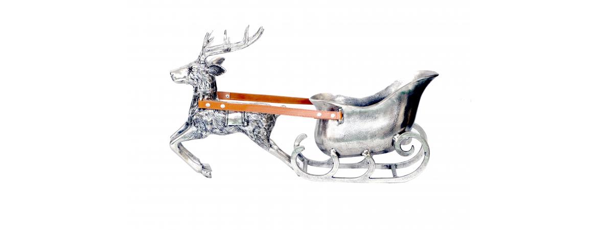 Reindeer and Sleigh H53cm