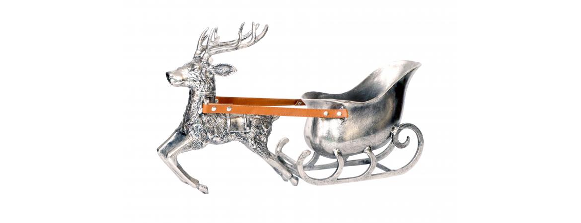 Reindeer and Sleigh H53cm