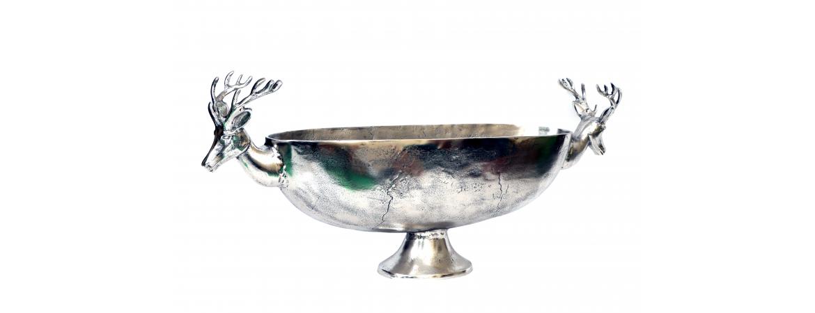 Bowl with Deer Handles H42cm