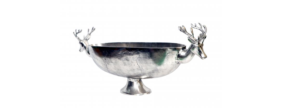 Bowl with Deer Handles H42cm