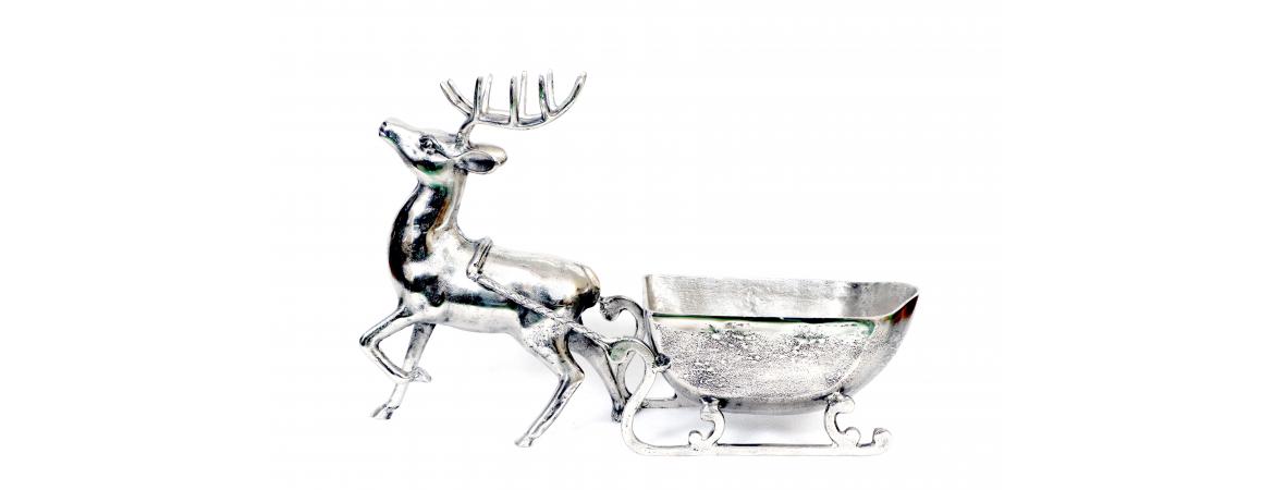 Reindeer and Sleigh H70cm