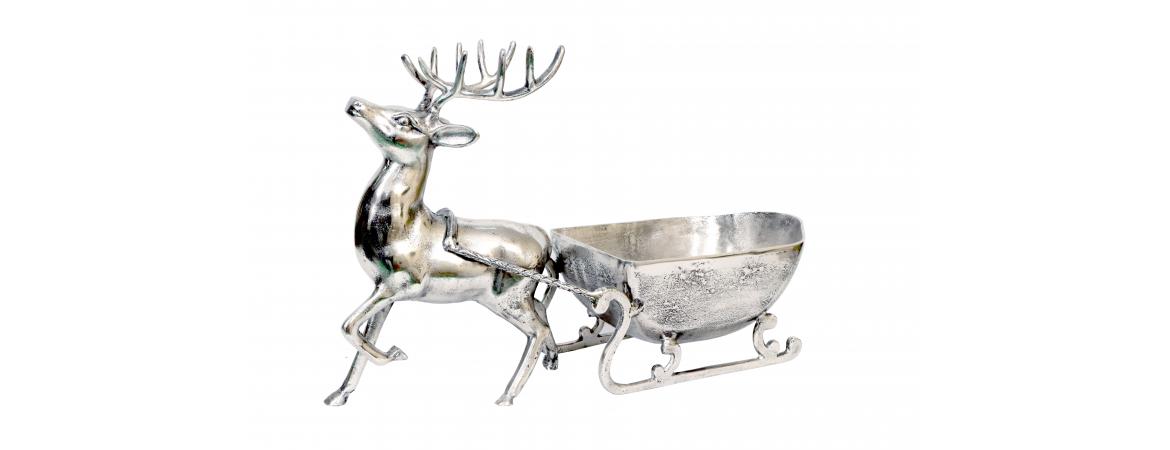 Reindeer and Sleigh H70cm