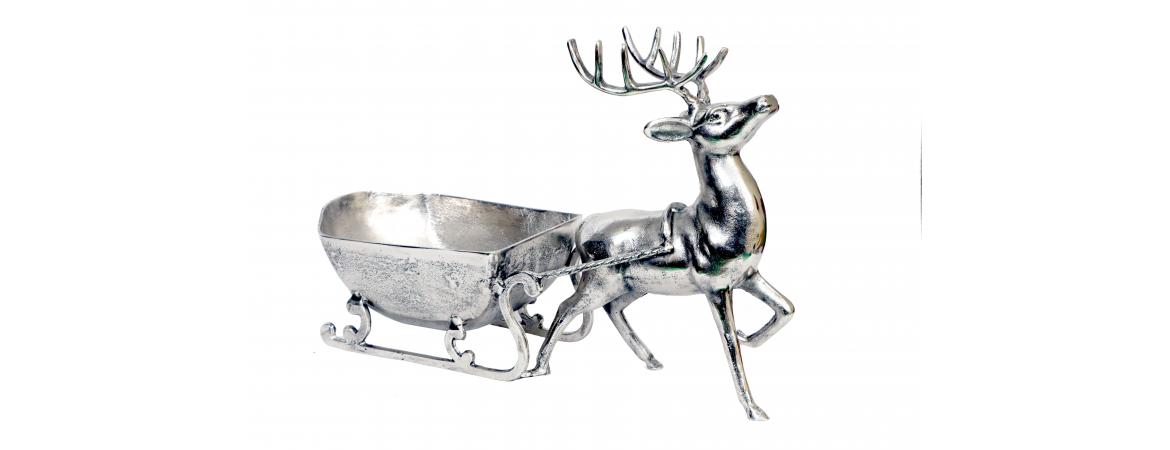 Reindeer and Sleigh H70cm