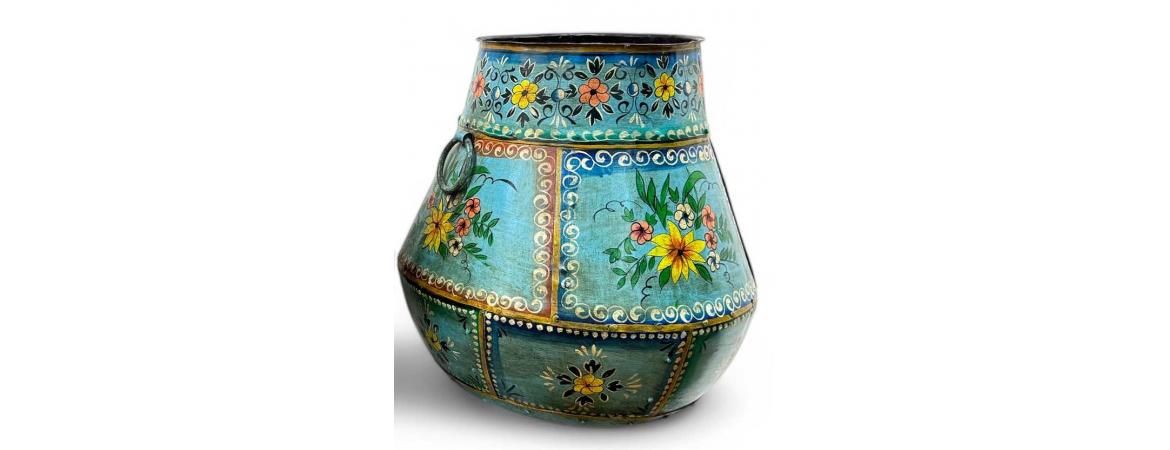 Blue Iron Pot 50 x 50 x56cm