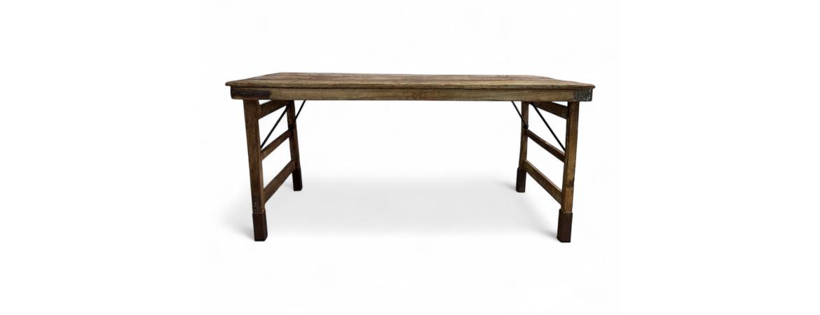 Antique Folding Display Table - W152 x D76 x H70cm