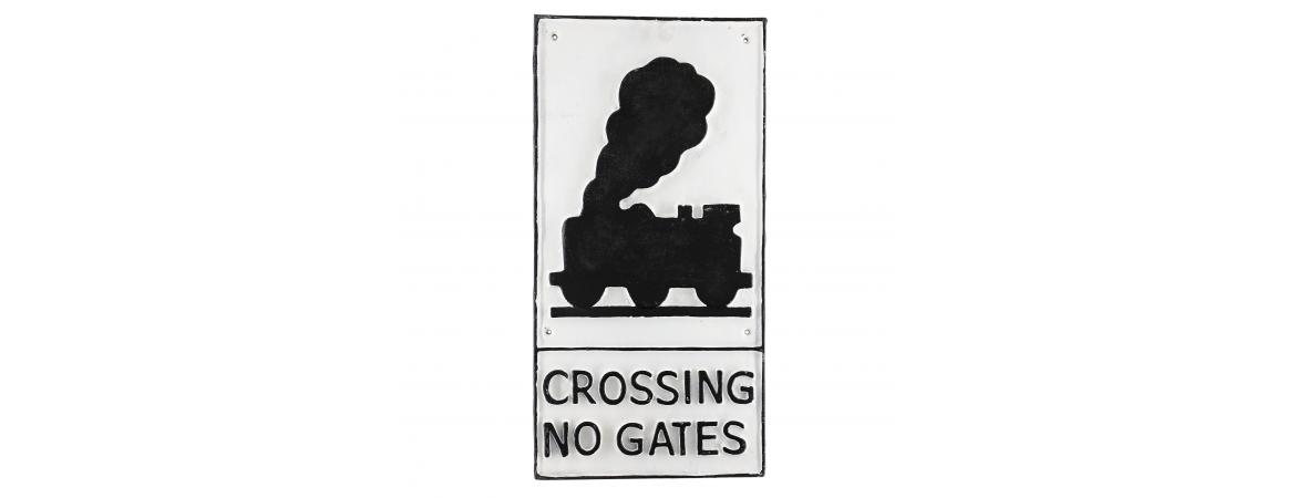 Crossing No Gates Sign Large