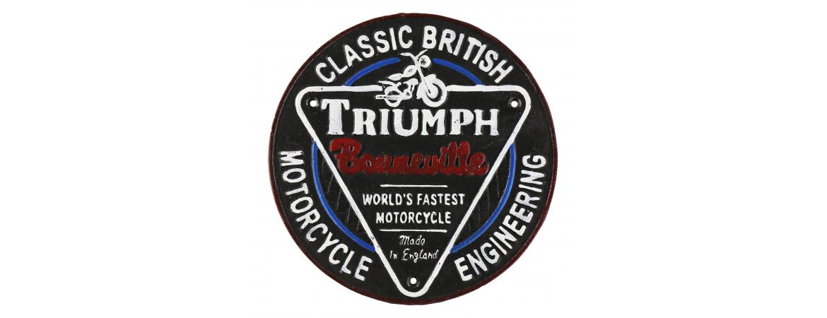 Triumph Motorcycle Wall Plaque Round