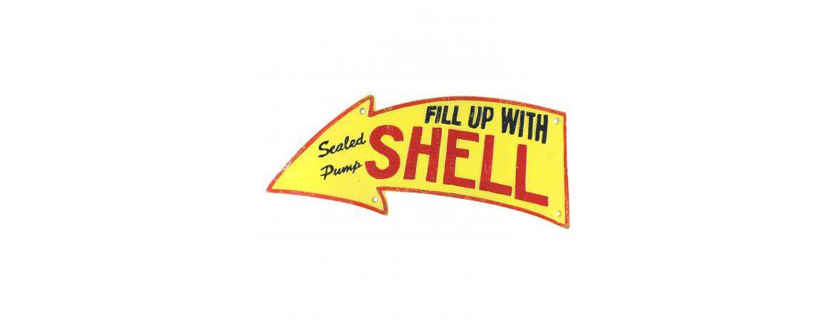 Shell Arrow Fill Up Sign