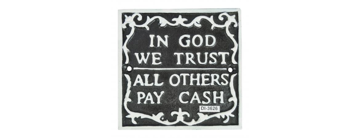 In God We Trust - Cast Iron
