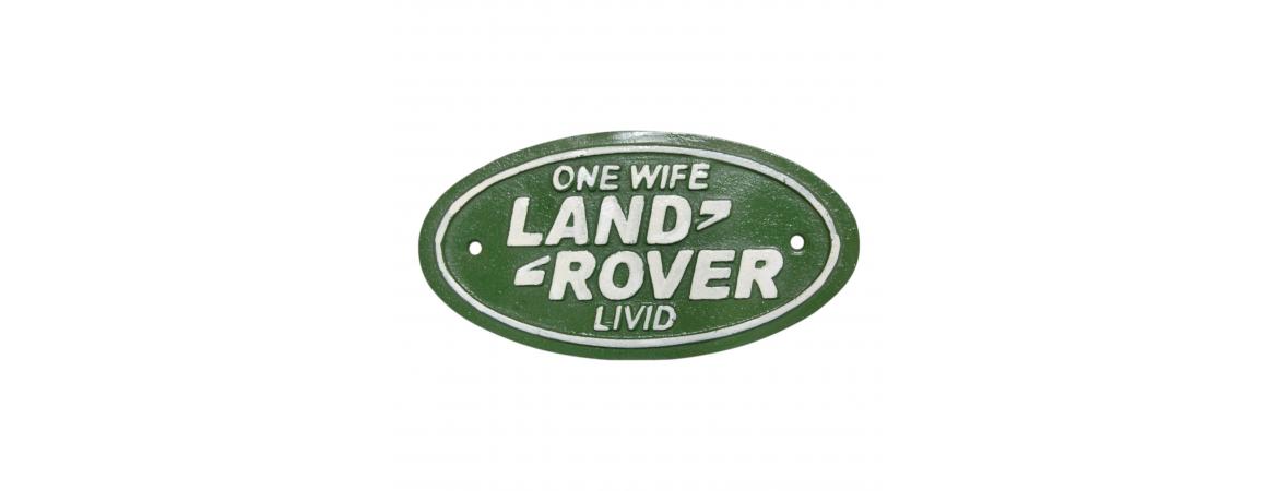 Land Rover One Wife Wall Plaque - Cast Iron