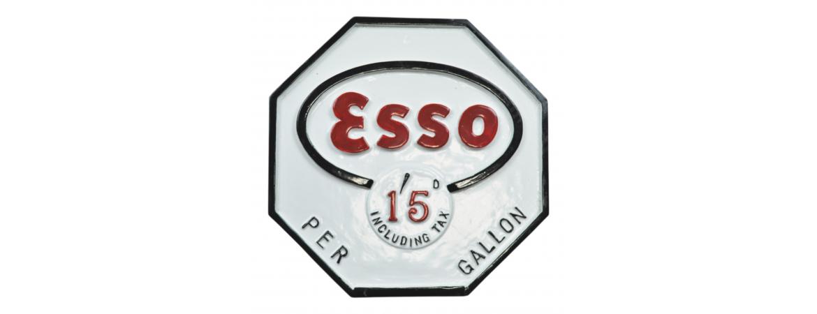 Esso Octagon Wall Plaque - Cast Aluminium
