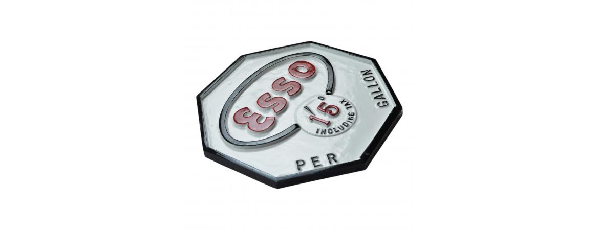 Esso Octagon Wall Plaque - Cast Aluminium