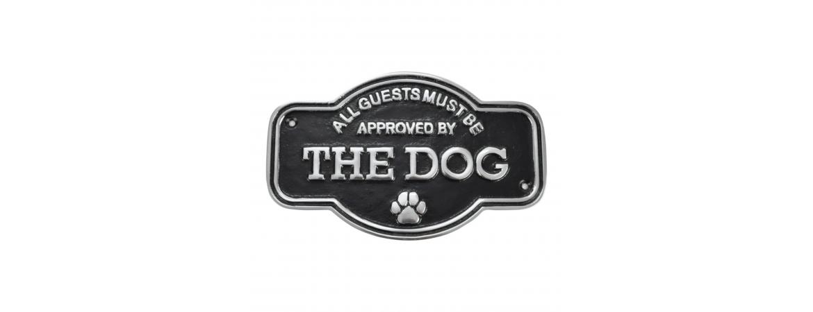 All Guests Dog Plaque - Cast Aluminium