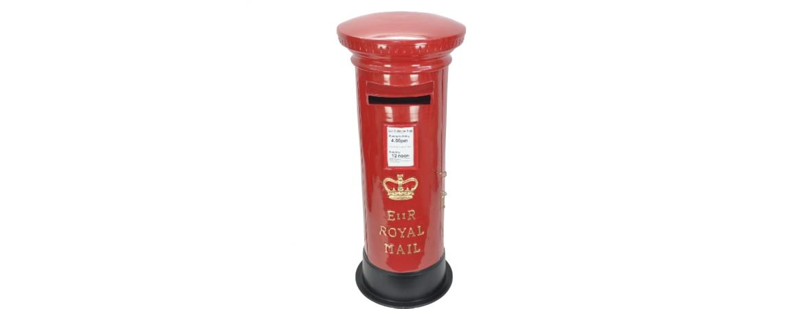 ER Pillar Post Box Red 50x20x20cm