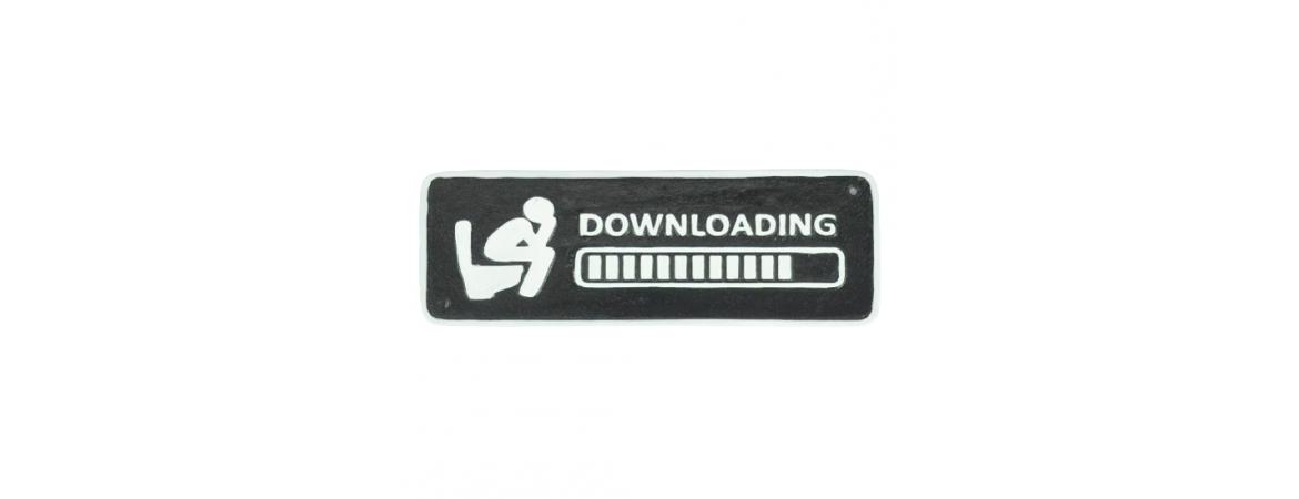 Toilet Downloading Sign