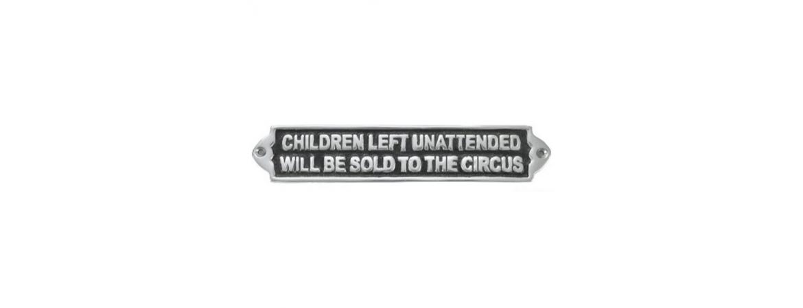 Children Left Sign