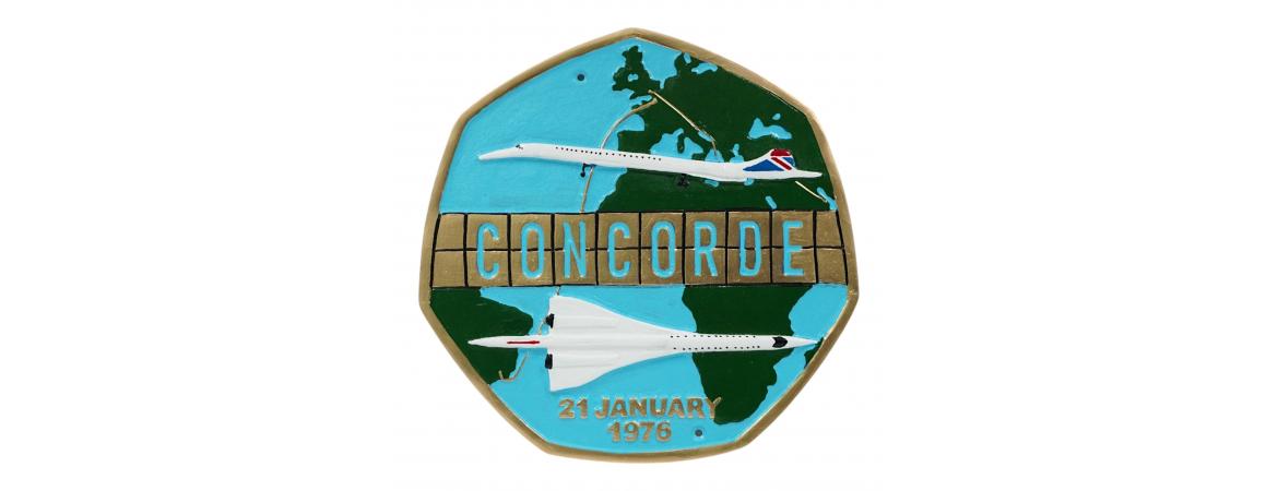 Concorde 50th Anniversary Plaque - Aluminium